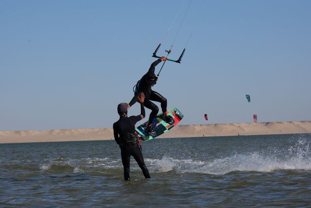 Kitesurfing lesson in the Dakhla lagoon